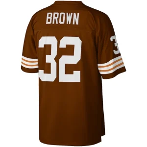 Jim brown cleveland browns mitchell ness big tall 1963 retired player replica jersey Brown 4XB