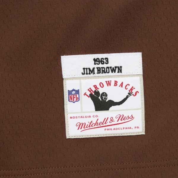 Jim brown cleveland browns mitchell ness player name number hoodie legacy jersey Brown 2XL
