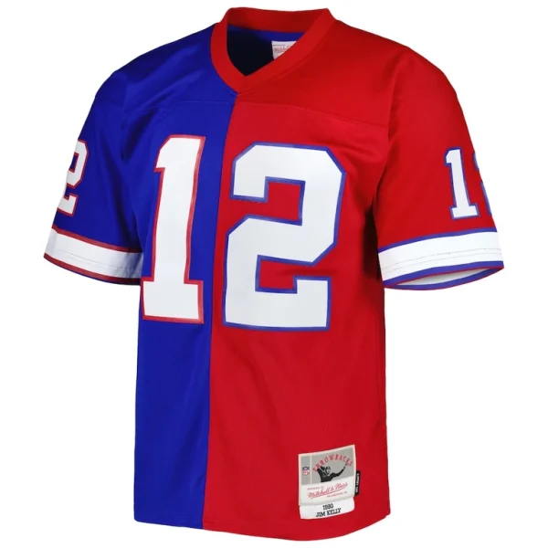 Jim kelly buffalo bills mitchell ness 1990 split legacy replica jersey Royalred M
