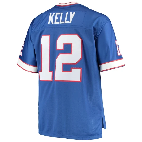 Jim kelly buffalo bills mitchell ness big tall 1990 retired player replica jersey Royal 4XB