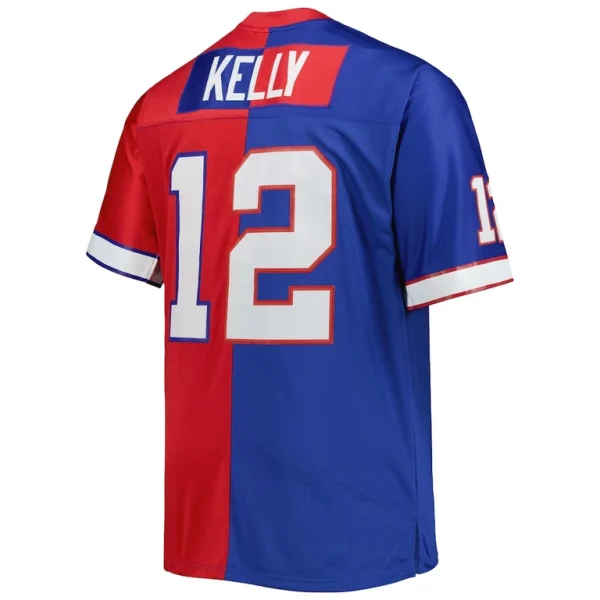 Jim kelly buffalo bills mitchell ness big tall split legacy retired player replica jersey Royalred 4XB