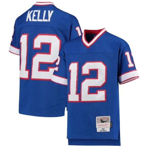 Jim kelly buffalo bills mitchell ness youth 1990 legacy retired player jersey Royal