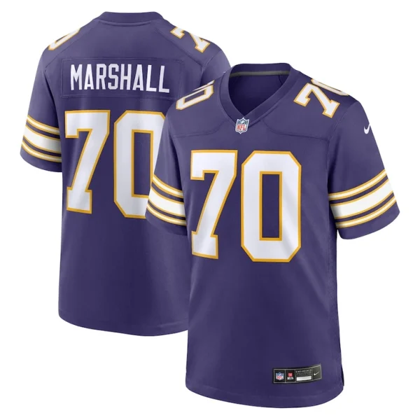 Jim marshall minnesota vikings nike classic retired player jersey Purple