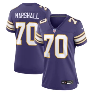 Jim marshall minnesota vikings nike womens classic retired player jersey Purple