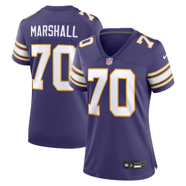 Jim marshall minnesota vikings nike womens classic retired player jersey Purple