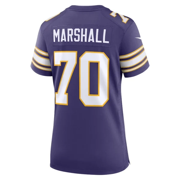 Jim marshall minnesota vikings nike womens classic retired player jersey Purple L