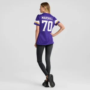 Jim marshall minnesota vikings nike womens game retired player jersey Purple 2XL