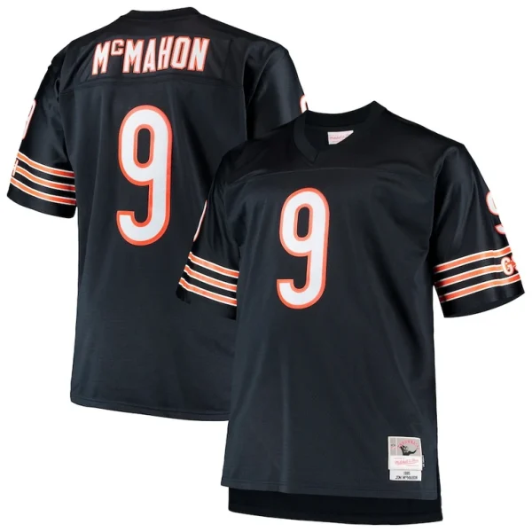 Jim mcmahon chicago bears mitchell ness big tall 1985 retired player replica jersey Navy