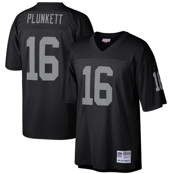 Jim plunkett las vegas raiders mitchell ness retired player legacy replica jersey Black
