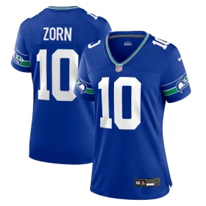 Jim zorn seattle seahawks nike womens throwback retired player game jersey Royal