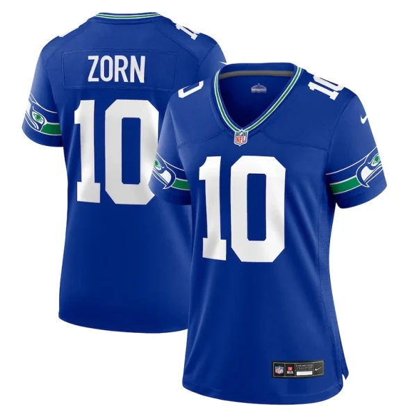 Jim zorn seattle seahawks nike womens throwback retired player game jersey Royal