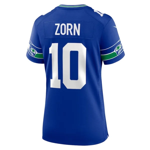 Jim zorn seattle seahawks nike womens throwback retired player game jersey Royal L