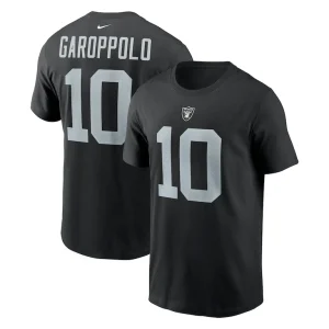 Jimmy garoppolo las vegas raiders nike player name number t shirt Black