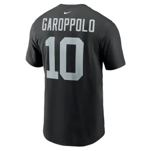 Jimmy garoppolo las vegas raiders nike player name number t shirt Black L
