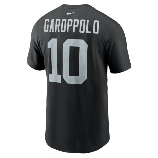 Jimmy garoppolo las vegas raiders nike player name number t shirt Black L
