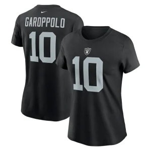 Jimmy garoppolo las vegas raiders nike womens player name number t shirt Black
