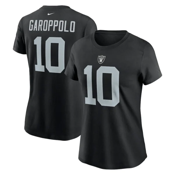 Jimmy garoppolo las vegas raiders nike womens player name number t shirt Black