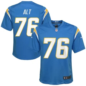Joe alt los angeles chargers nike youth player game jersey Powder blue