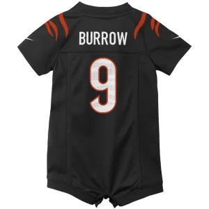 Joe burrow cincinnati bengals nike newborn infant game romper jersey Black 6 9 MO