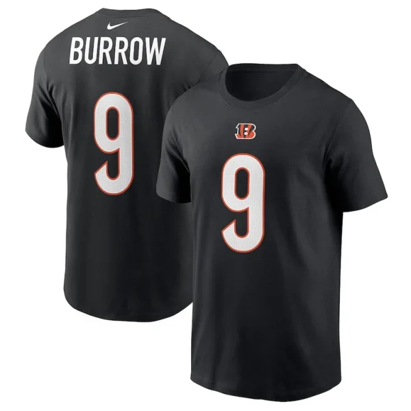 Joe burrow cincinnati bengals nike player name number t shirt Black