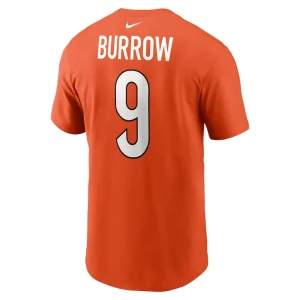 Joe burrow cincinnati bengals nike player name number t shirt Orange L