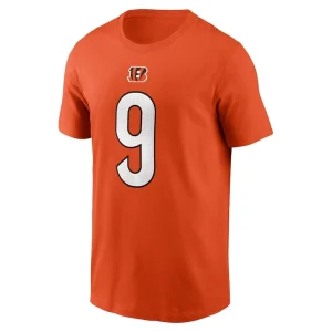 Joe burrow cincinnati bengals nike player name number t shirt Orange M