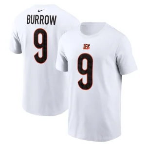 Joe burrow cincinnati bengals nike player name number t shirt White