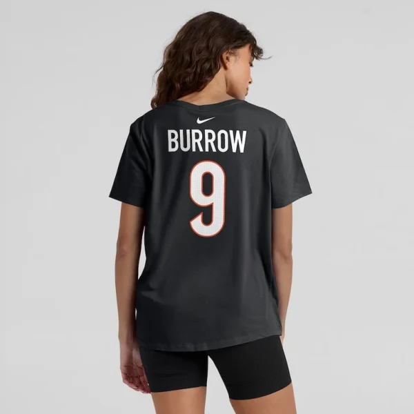 Joe burrow cincinnati bengals nike womens player name number t shirt Black 2XL
