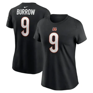 Joe burrow cincinnati bengals nike womens player name number t shirt Black