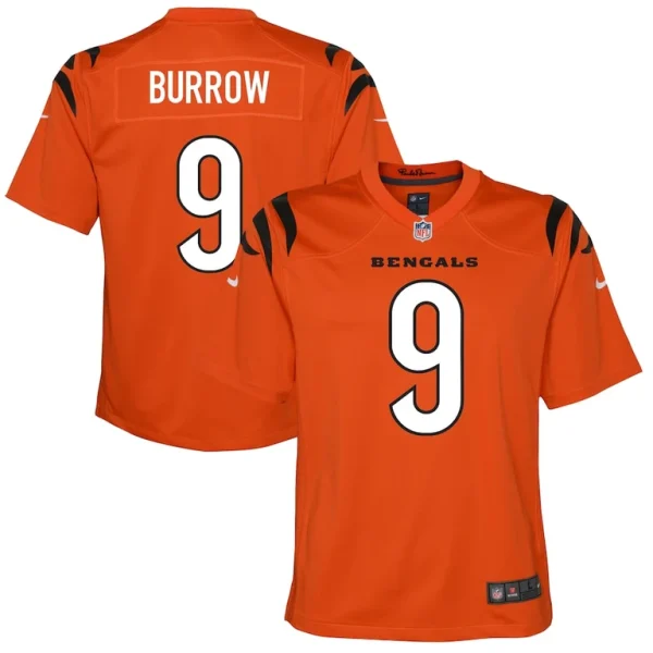 Joe burrow cincinnati bengals nike youth game jersey Orange