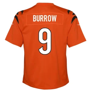 Joe burrow cincinnati bengals nike youth game jersey Orange Yth L