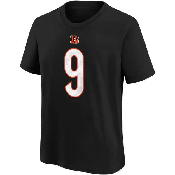 Joe burrow cincinnati bengals nike youth player name number t shirt Black 56