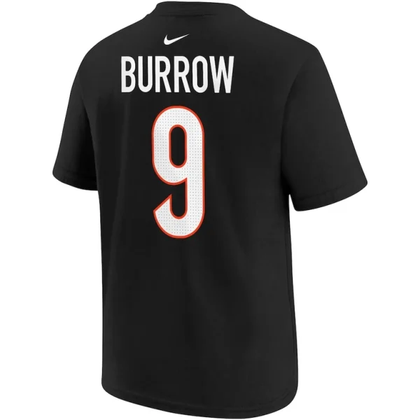 Joe burrow cincinnati bengals nike youth player name number t shirt Black 7