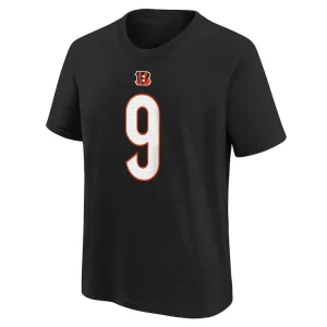 Joe burrow cincinnati bengals nike youth player name number t shirt Black Yth M