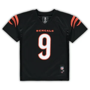 Joe burrow cincinnati bengals preschool replica player jersey Black 56