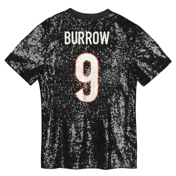 Joe burrow cincinnati bengals womens player name number v neck fashion jersey Black L