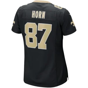Joe horn new orleans saints nike womens game retired player jersey Black L