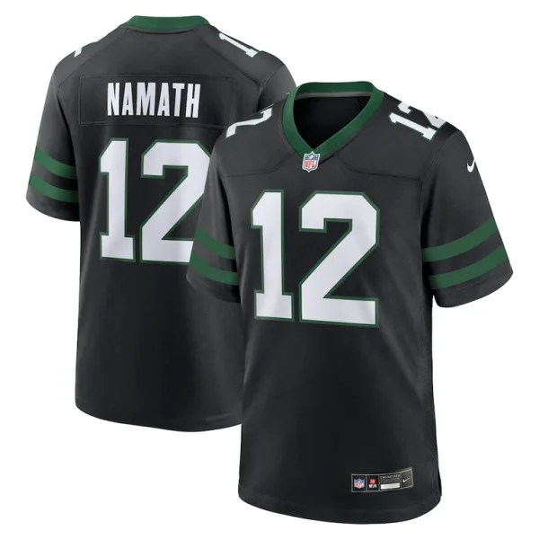 Joe namath new york jets nike alternate retired player game jersey Legacy black
