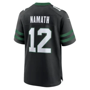 Joe namath new york jets nike alternate retired player game jersey Legacy black L