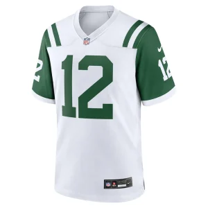 Joe namath new york jets nike classic alternate retired player game jersey White M