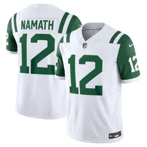 Joe namath new york jets nike classic alternate vapor f.u.s.e. retired player limited jersey White
