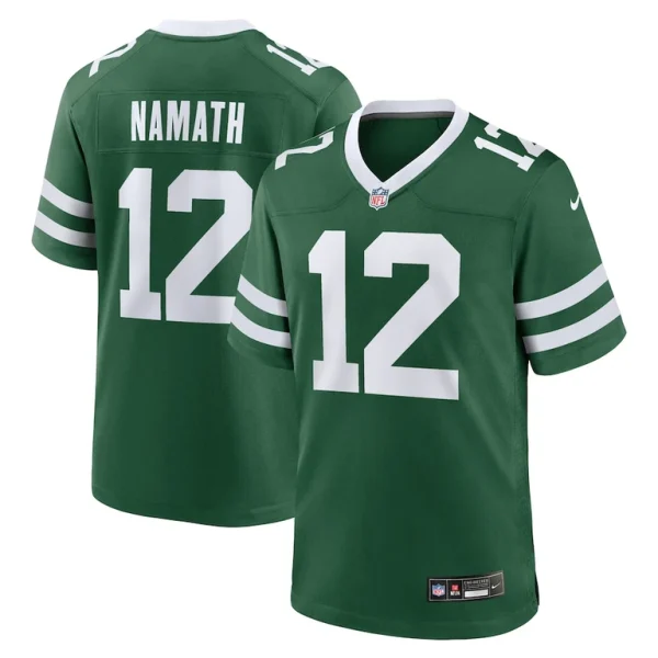 Joe namath new york jets nike game jersey Legacy green