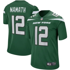 Joe namath new york jets nike game retired player jersey Gotham green