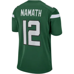 Joe namath new york jets nike game retired player jersey Gotham green L