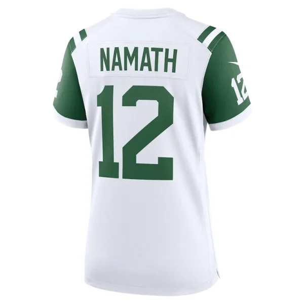 Joe namath new york jets nike womens classic alternate retired player game jersey White L