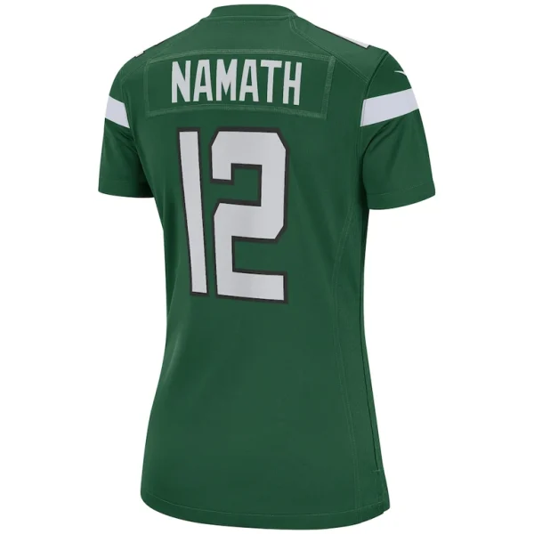 Joe namath new york jets nike womens game retired player jersey Gotham green L