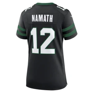 Joe namath new york jets nike womens retired player alternate game jersey Legacy black L