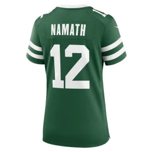 Joe namath new york jets nike womens retired player game jersey Legacy green L