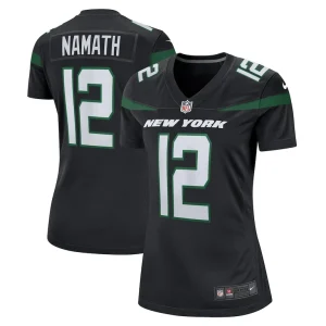 Joe namath new york jets nike womens retired player jersey Black