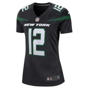 Joe namath new york jets nike womens retired player jersey Black M